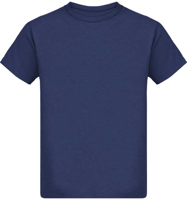 Tee shirt garcon stanley mini paint face Mid Heather Royal Blue