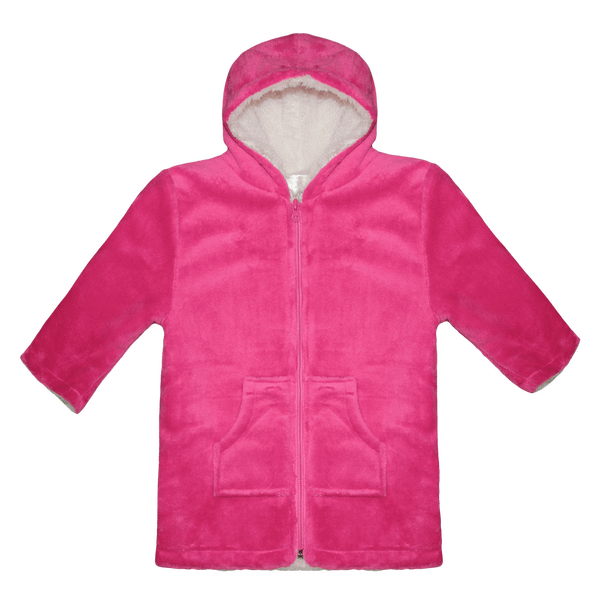 Peignoir polaire zippe enfant plexus ROSE INDIEN