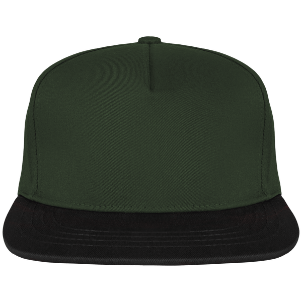 Casquette snapback 5 panneaux plexus Forest Green / Black