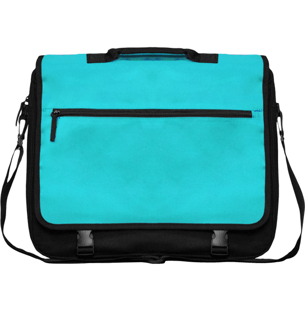 Le Porte Document Personnalisable : Un Sac Reporter Pour Vos Réunions D’Affaire.  Black / Turquoise