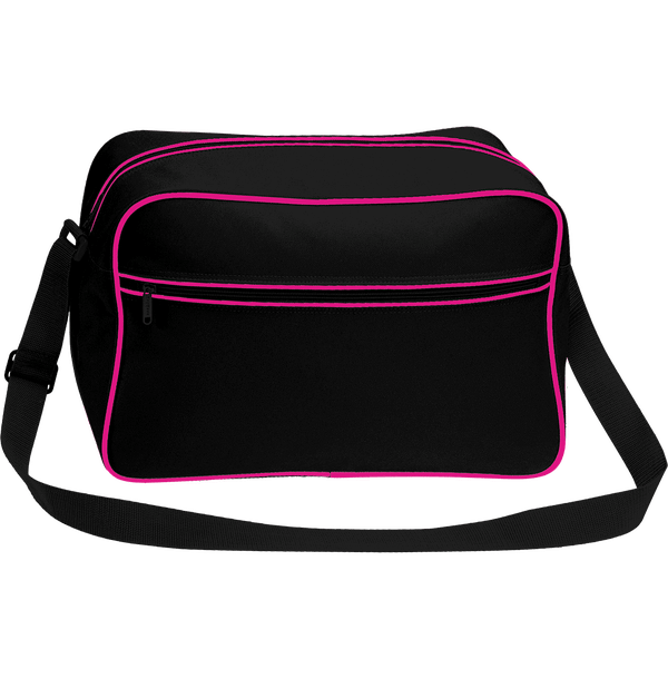 Sac Rétro Long  Personnalisé Chez Tunetoo Black / Fuchsia