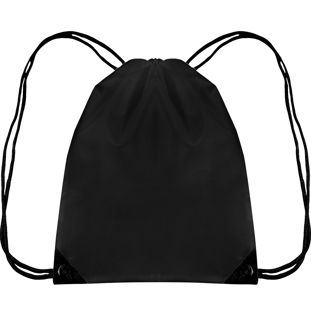 Customizable Drawstring Backpack Black