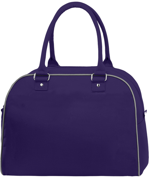Sac Rétro Bowling Personnalisable Chez Tunetoo Purple / Light Grey