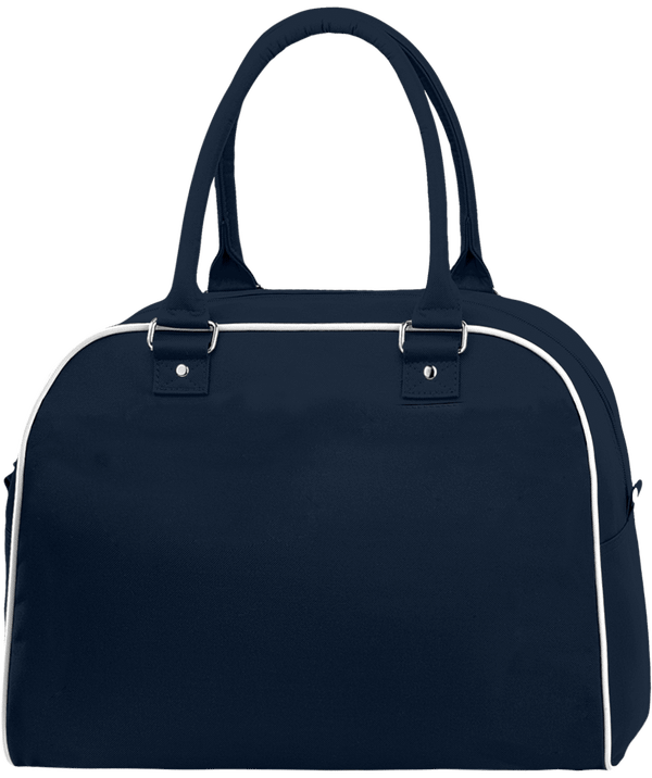 Personalisierbare Retro-Bowlings-Tasche Bei Tunetoo French Navy / White