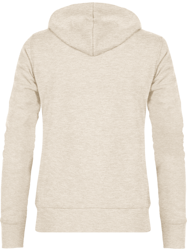 Sweat zippe a capuche femme stella travels dos Mid Heather Beige