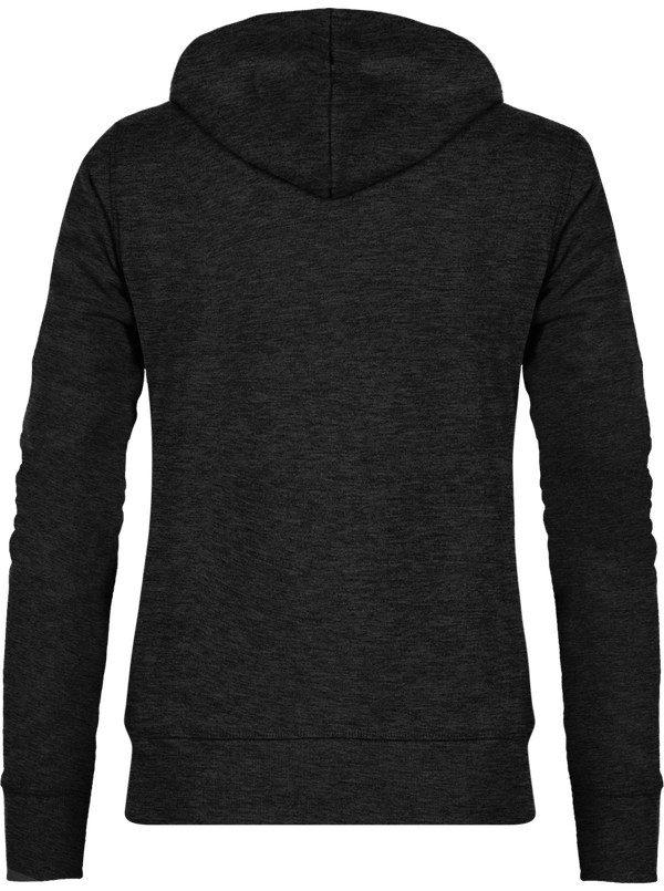 Sweat zippe a capuche femme stella travels dos Dark Heather Grey