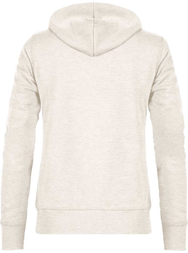 Sweat zippe a capuche femme stella travels dos Cream Heather Grey