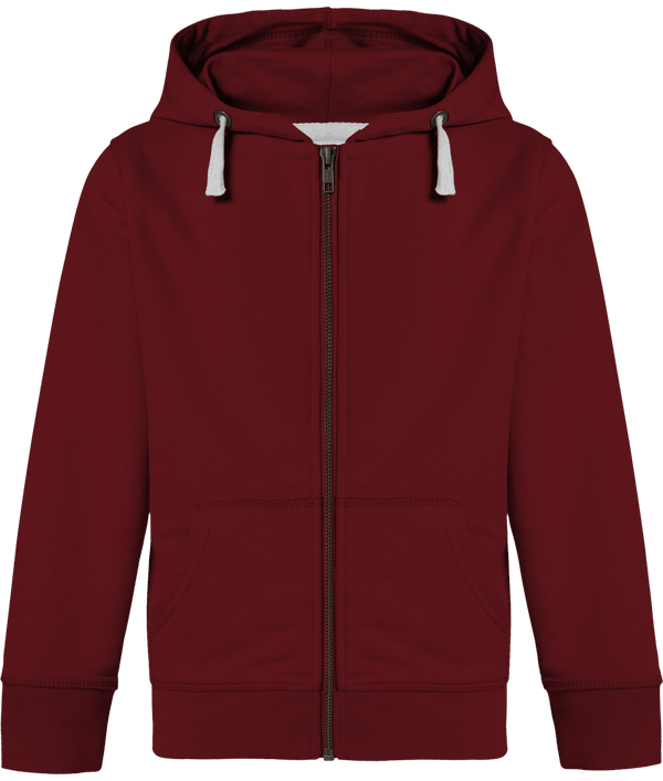 Sweat a capuche zippe enfant stanley mini voyages face Burgundy