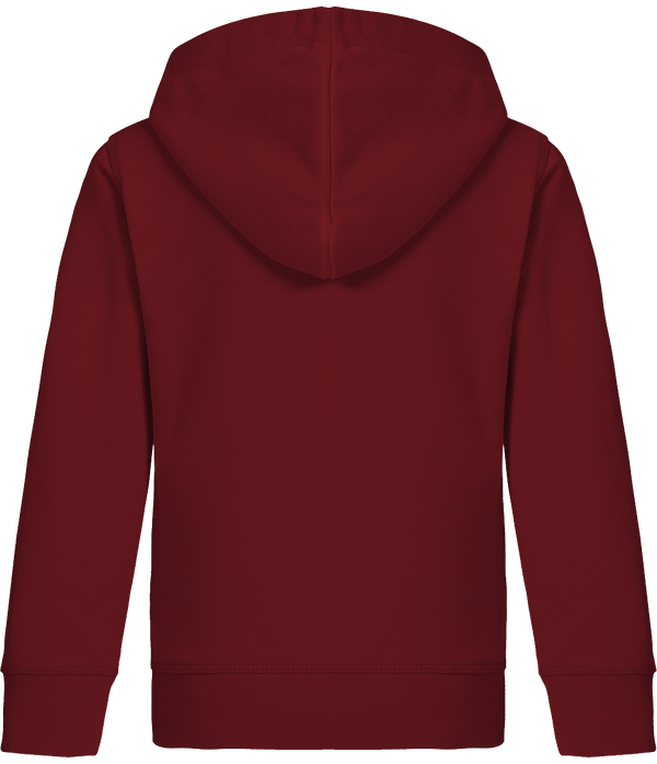 Sweat a capuche zippe enfant stanley mini voyages dos Burgundy