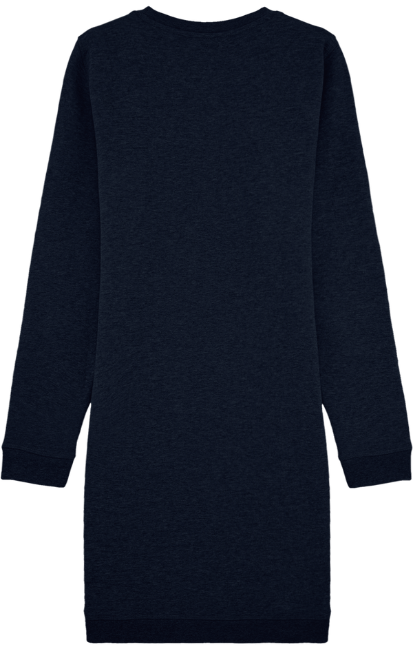 Robe sweat shirt a col rond stella kicks dos Black Heather Blue