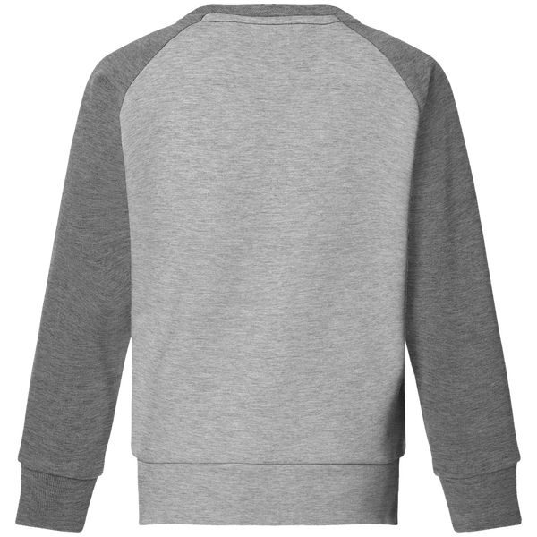 Sweat shirt col rond enfant stanley mini contrast dos Heather Grey / Mid Heather Grey