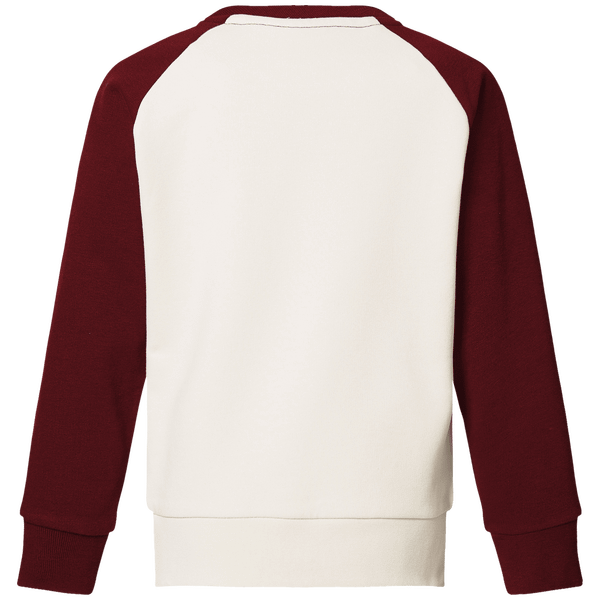 Sweat shirt col rond enfant stanley mini contrast dos Vintage White / Burgundy