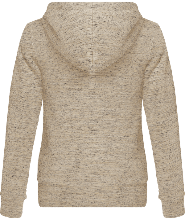 Sweat a capuche zippe femme stella travels sherpa dos Slub Mid Heather Clay