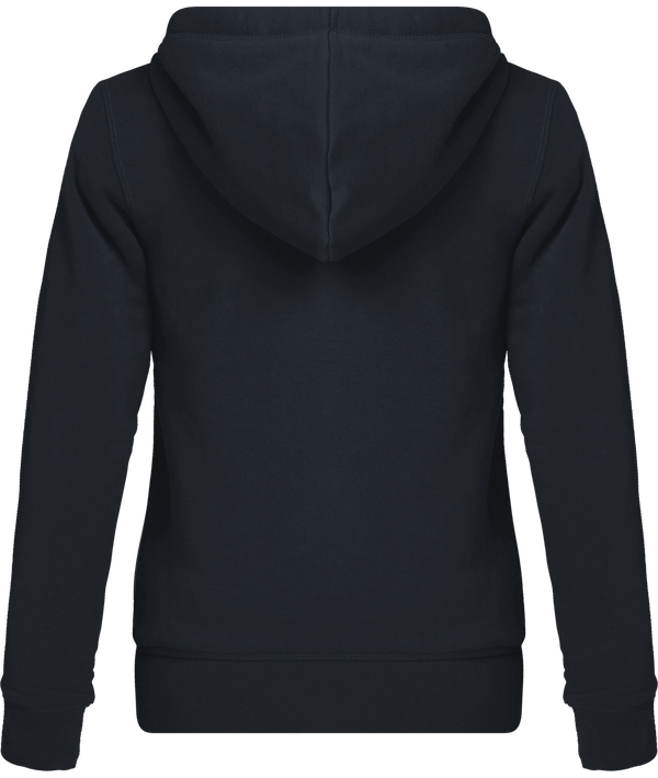 Sweat a capuche zippe femme stella travels sherpa dos Navy