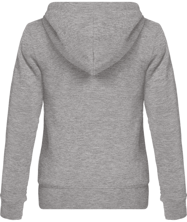 Sweat a capuche zippe femme stella travels sherpa dos Heather Grey