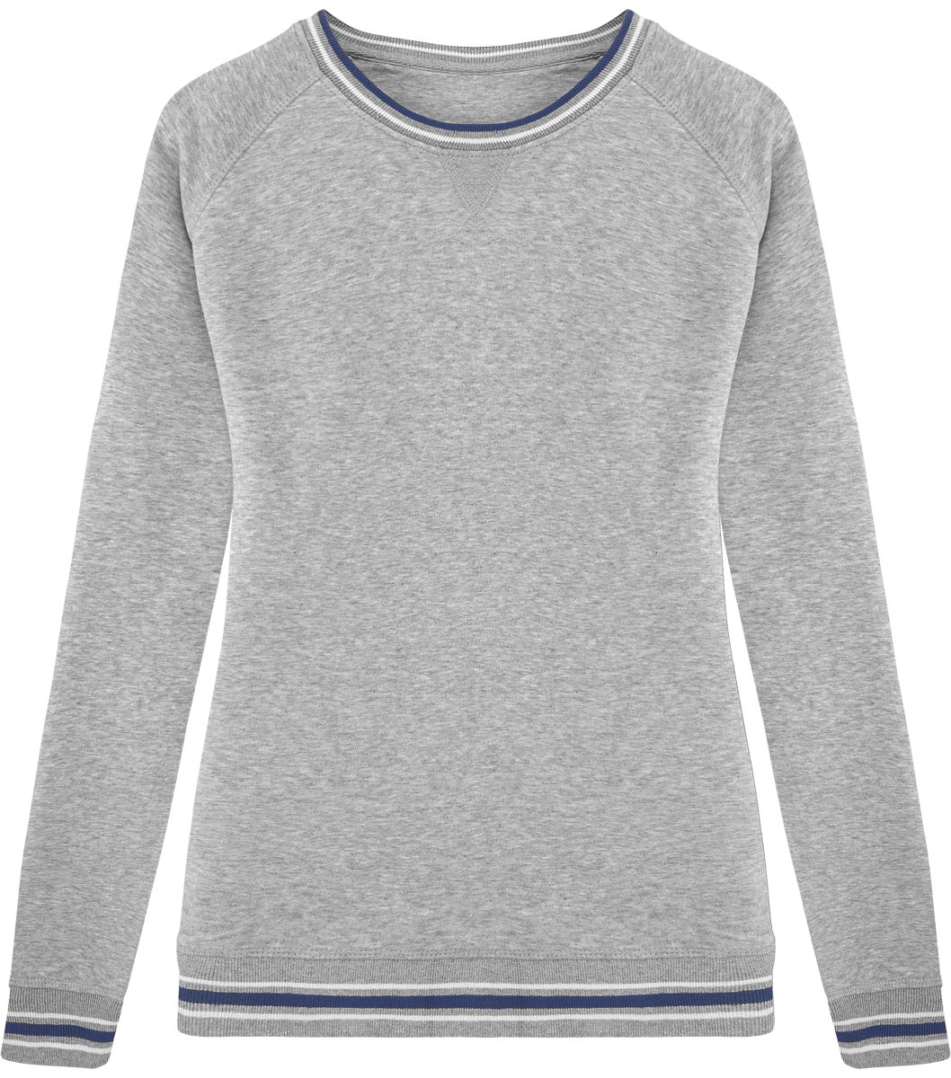 Sweat-Shirt Vintage Pour Femme En Coton Bio Stella Tipped À Personnaliser  