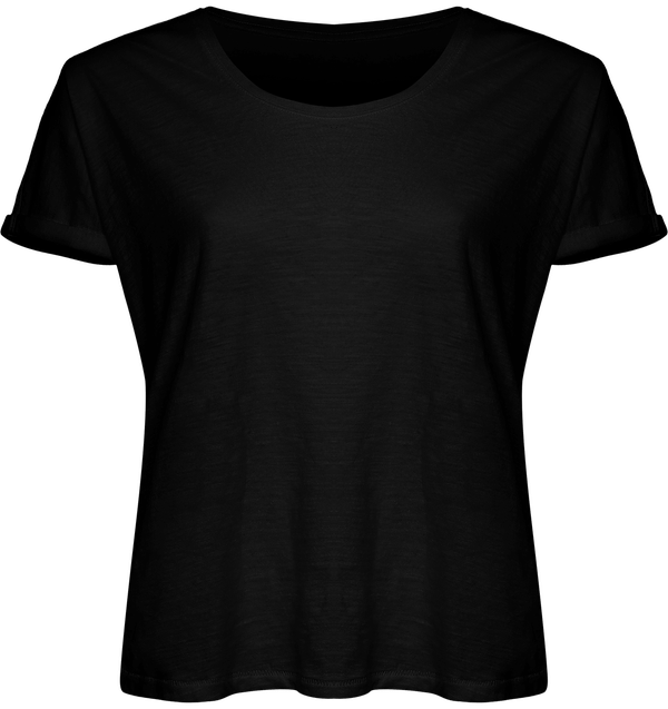 Tee shirt femme ample en jersey flamme stella lazes face Black