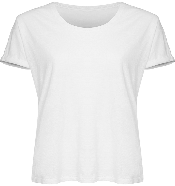 Tee shirt femme ample en jersey flamme stella lazes face White