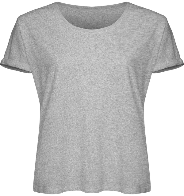 Tee shirt femme ample en jersey flamme stella lazes face Heather Grey Slub