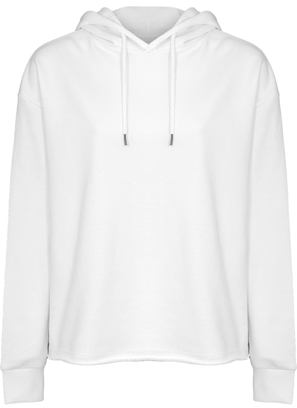 Sweat shirt a capuche femme loose fit stella reduces face White