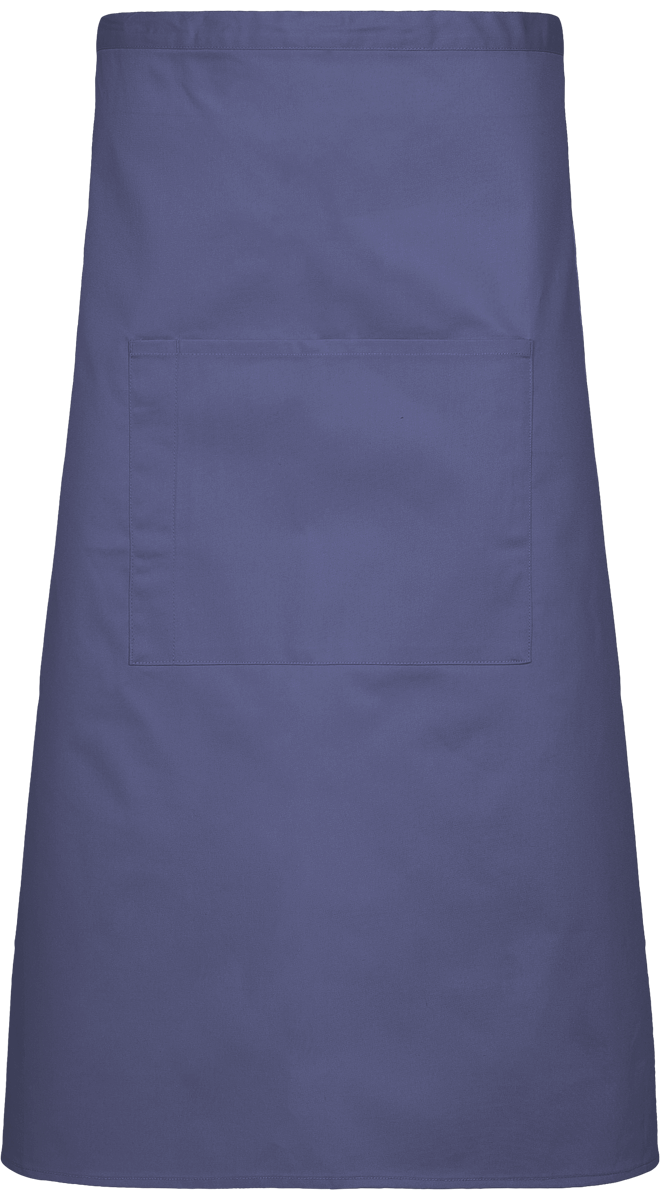 Custom Server Apron In Embroidery And Print On Tunetoo Mid Blue