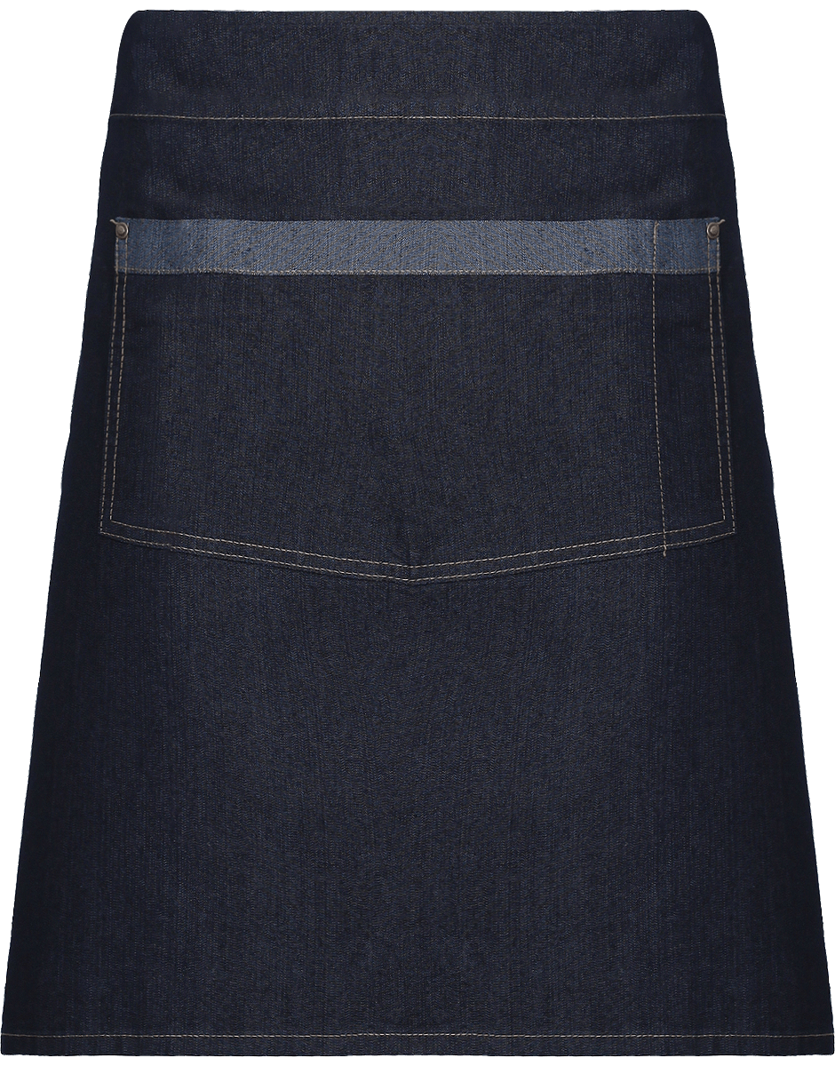 Short Denim Apron To Customize For A Very Trendy Service Outfit Indigo Denim