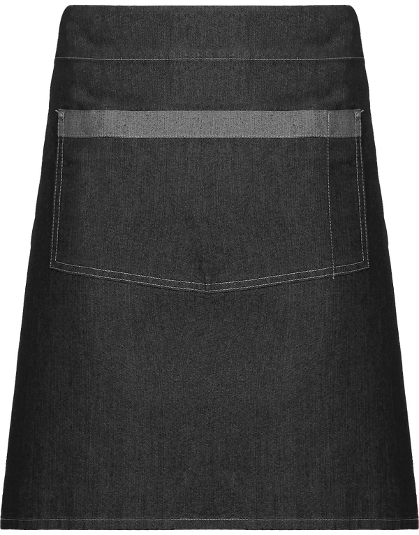 Tablier En Denim Court À Personnaliser Pour Une Tenue De Service Très Tendance Black Denim
