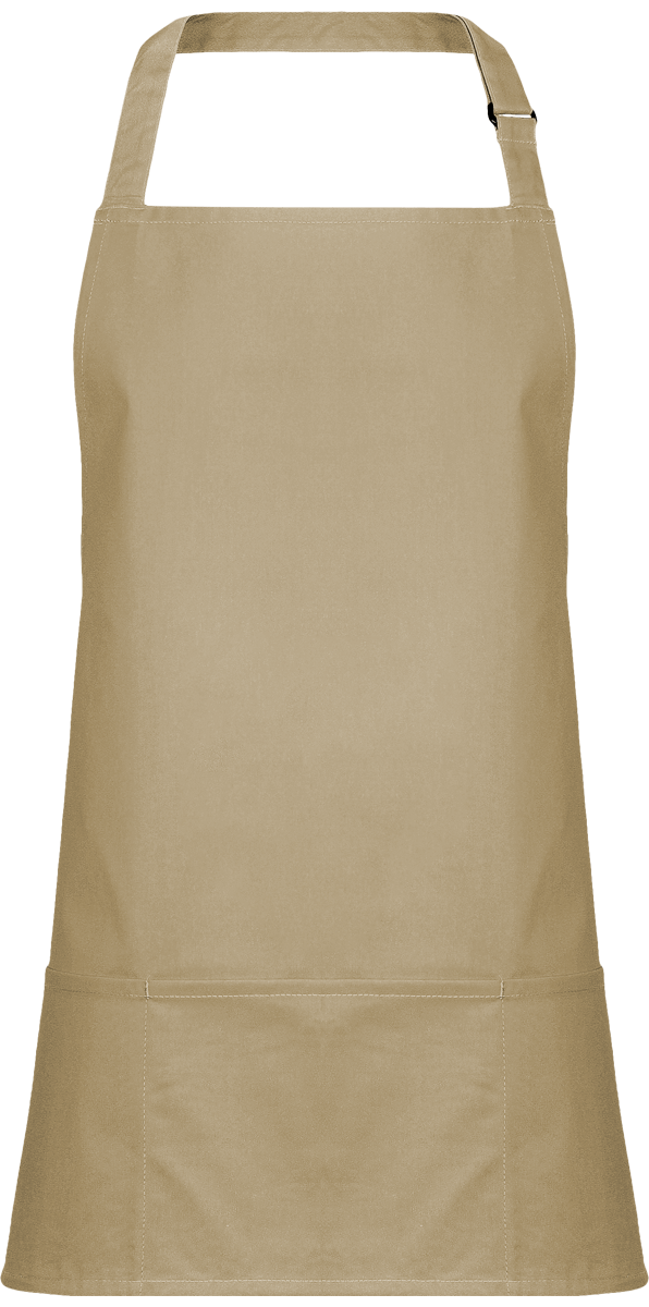 Colours 2-In-1 Apron For Customisable Service And Kitchen In Embroidery And Printing Khaki