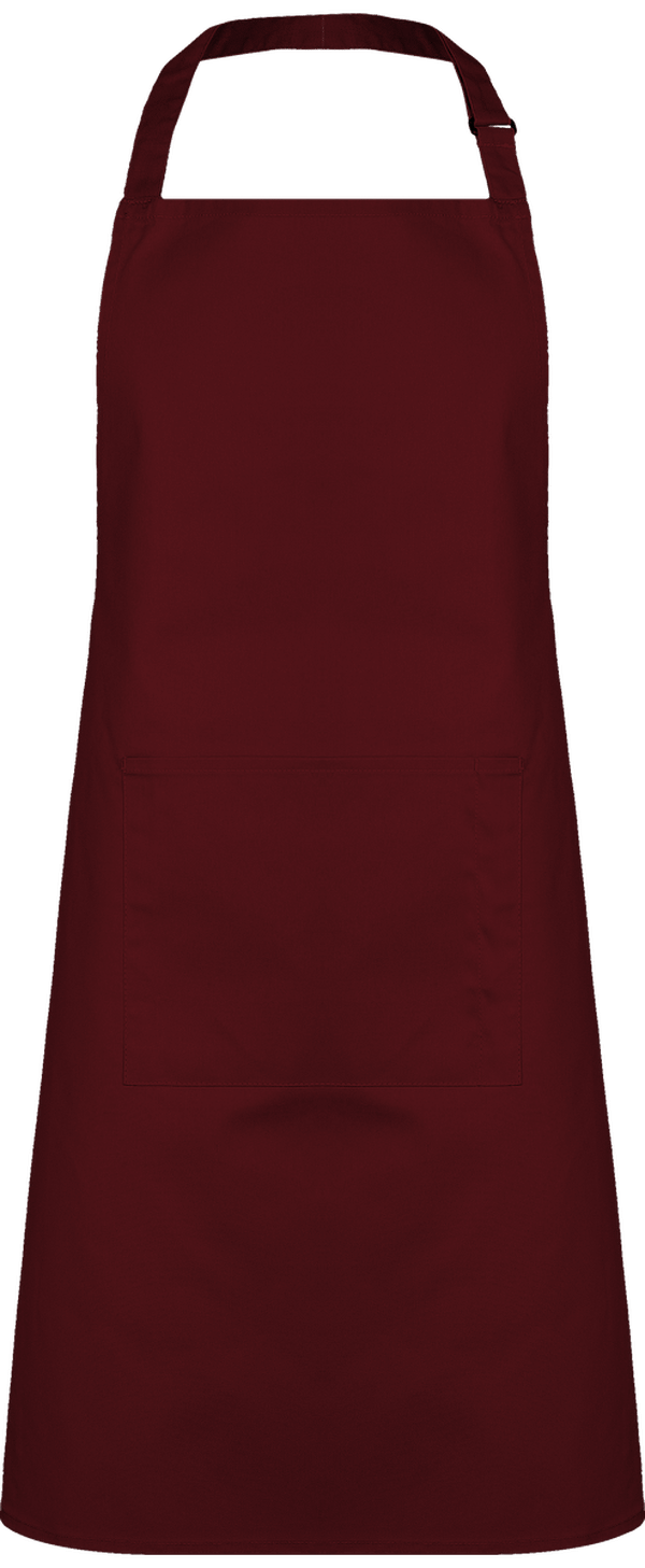 Tablier De Cuisine Avec Poche Sur Le Devant Disponible Dans Une Multitude De Couleurs Originales Burgundy