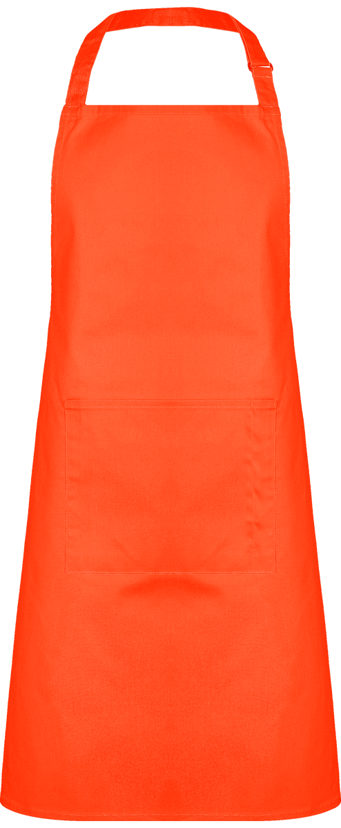Kitchen Apron With Front Pocket Available In A Multitude Of Original Colors Orange