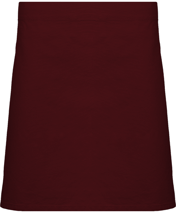 Tablier de taille en toile de coton epais calibre face Burgundy