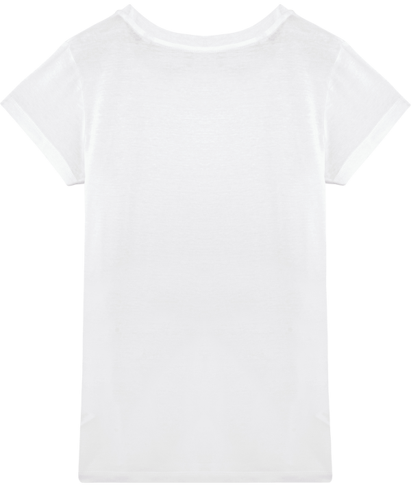 Tee shirt femme col rond stella likes dos White