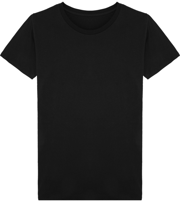 Tee shirt classique col rond stanley acts face Black