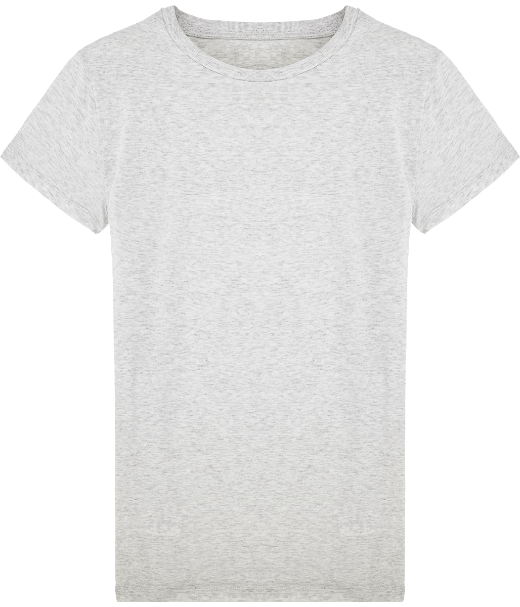 Tee shirt homme col rond moulant stanley feels face Heather Ash