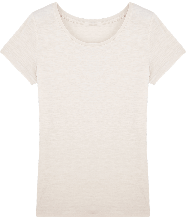 T-Shirt Col Rond Épais Pour Femme 100% Coton Bio