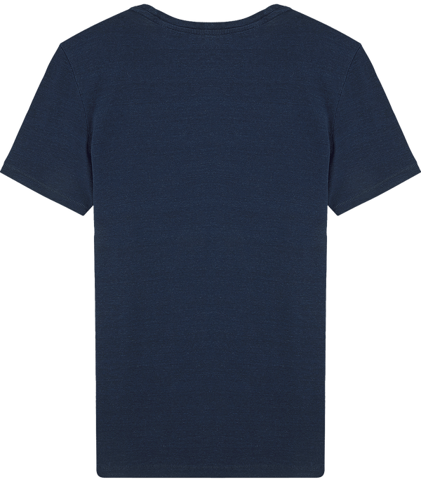 Tee shirt homme col rond stanley enjoy denim dos Mid Washed Indigo