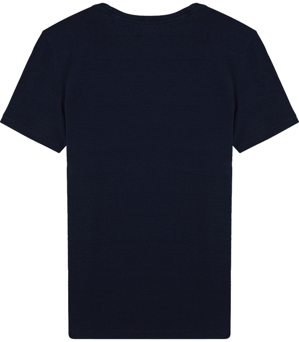 Tee shirt homme col rond stanley enjoy denim dos Dark Washed Indigo