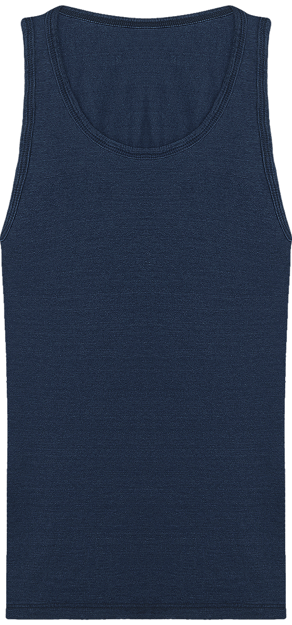 Debardeur homme stanley runs denim face Mid Washed Indigo