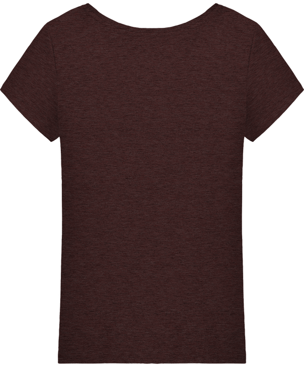 T shirt femme stella loves dos Black Heather Cranberry