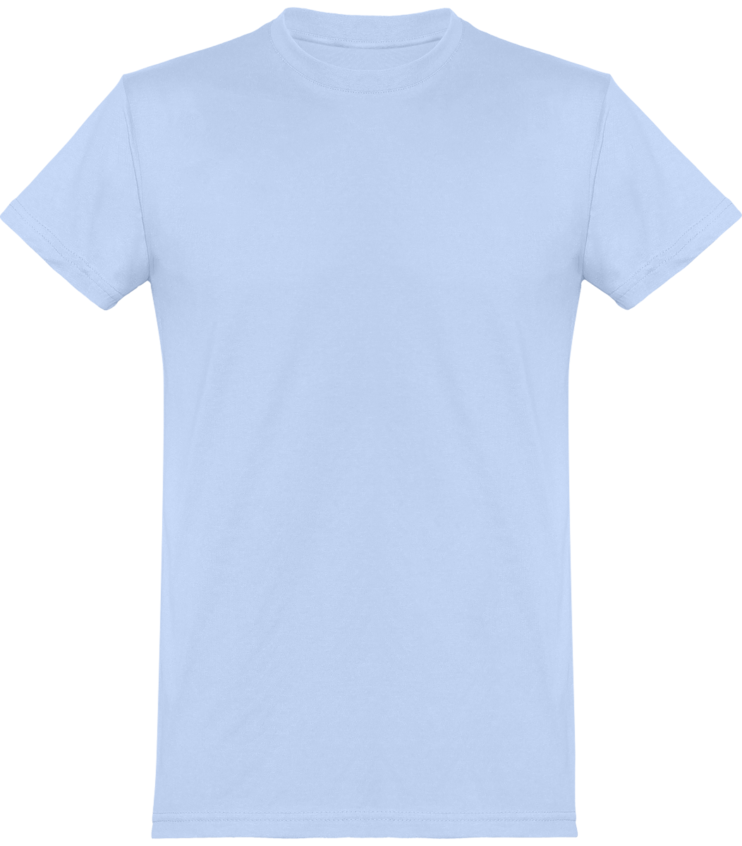 Men's Basic Cut 100% Cotton Tee To Customize Sky Blue