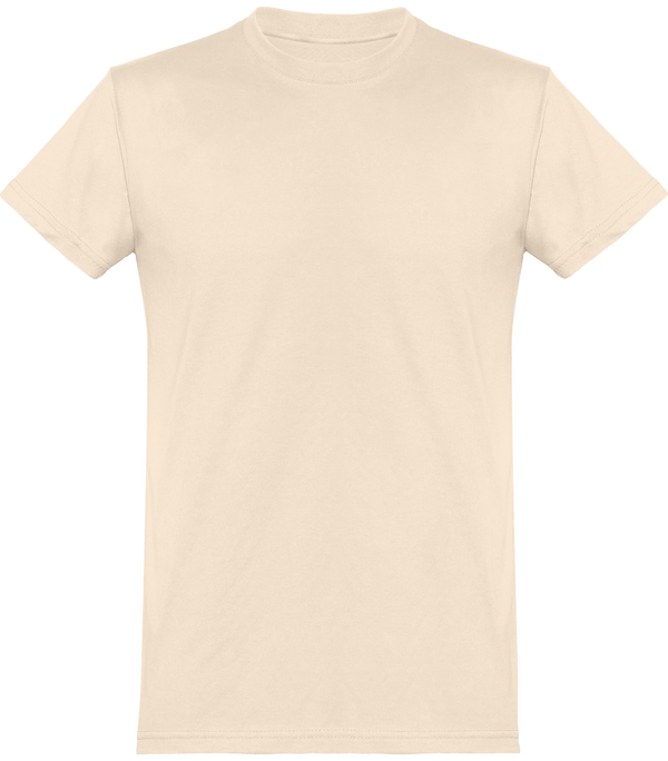 Men's T-Shirt Basic Cut 100% Cotton To Customise Natural