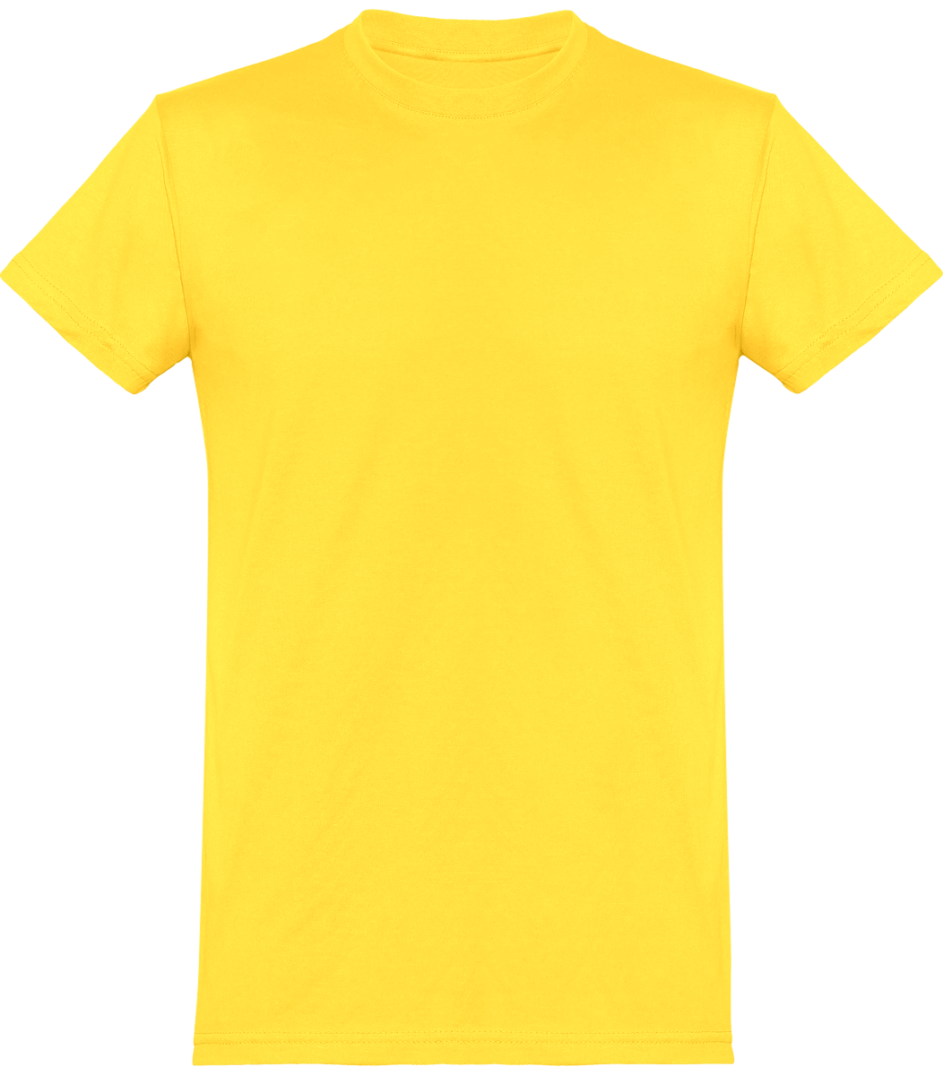 Camiseta Básica Hombre Manga Corta Personalizada En Bordado O Estampado | Tunetoo Solar Yellow