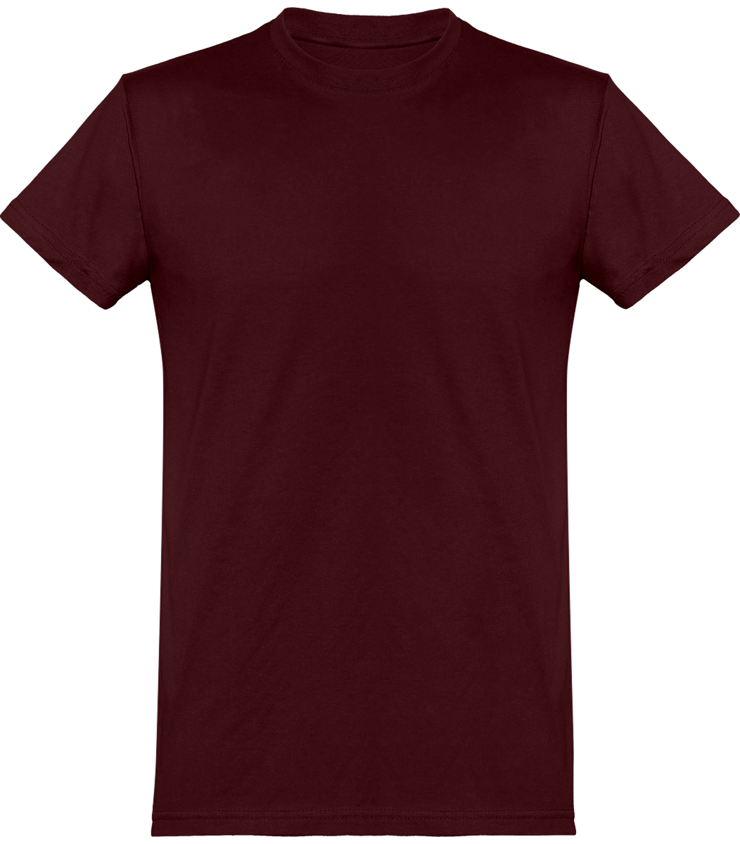 Men's T-Shirt Basic Cut 100% Cotton To Customise Burgundy