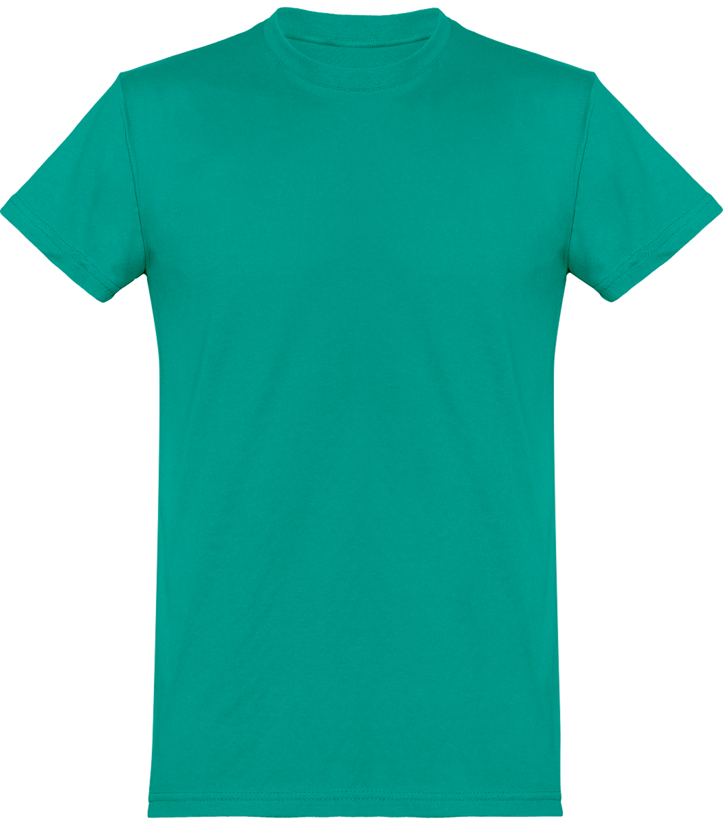 Men's Basic Cut 100% Cotton Tee To Customize Real Turquoise