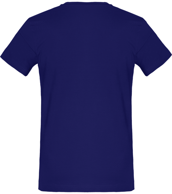 Tee shirt homme col rond manches courtes classique 150 gr dos Electric Blue