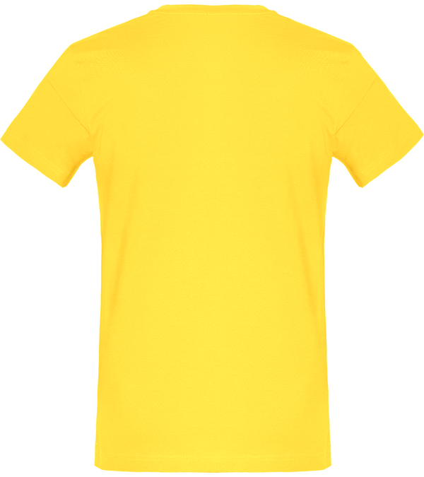 Tee shirt homme col rond manches courtes classique 150 gr dos Solar Yellow