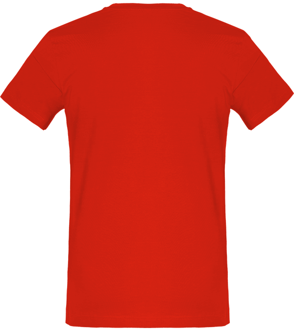 Tee shirt homme col rond manches courtes classique 150 gr dos Fire Red