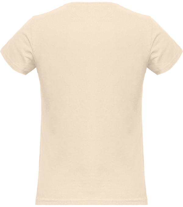 Tee shirt femme col rond manches courtes classique 150gr dos Natural