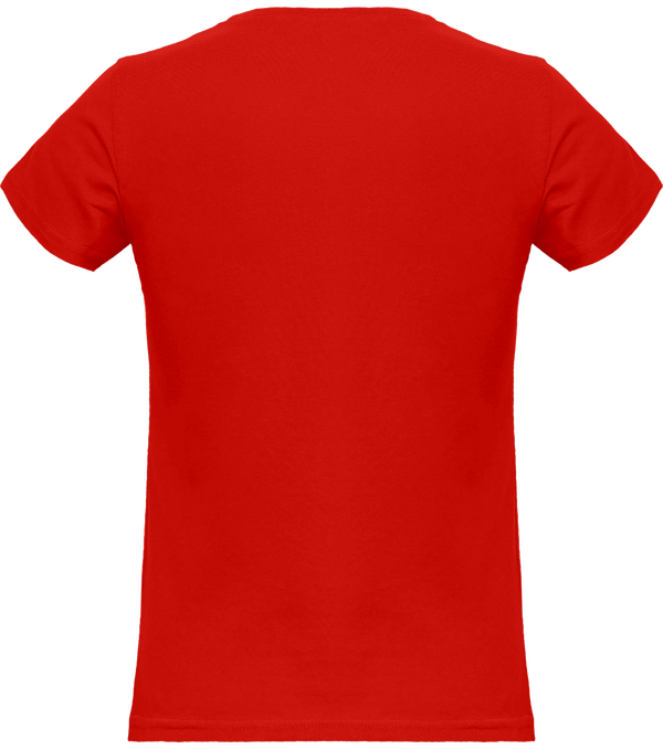 Tee shirt femme col rond manches courtes classique 150gr dos Red