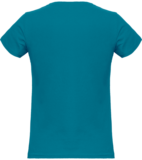 Tee shirt femme col rond manches courtes classique 150gr dos Atoll